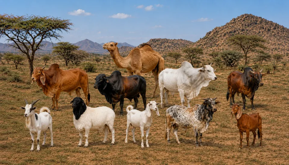 Somali livestock export - Blackhead Somali, Punt, Airan goats and sheep adapted to arid climate
