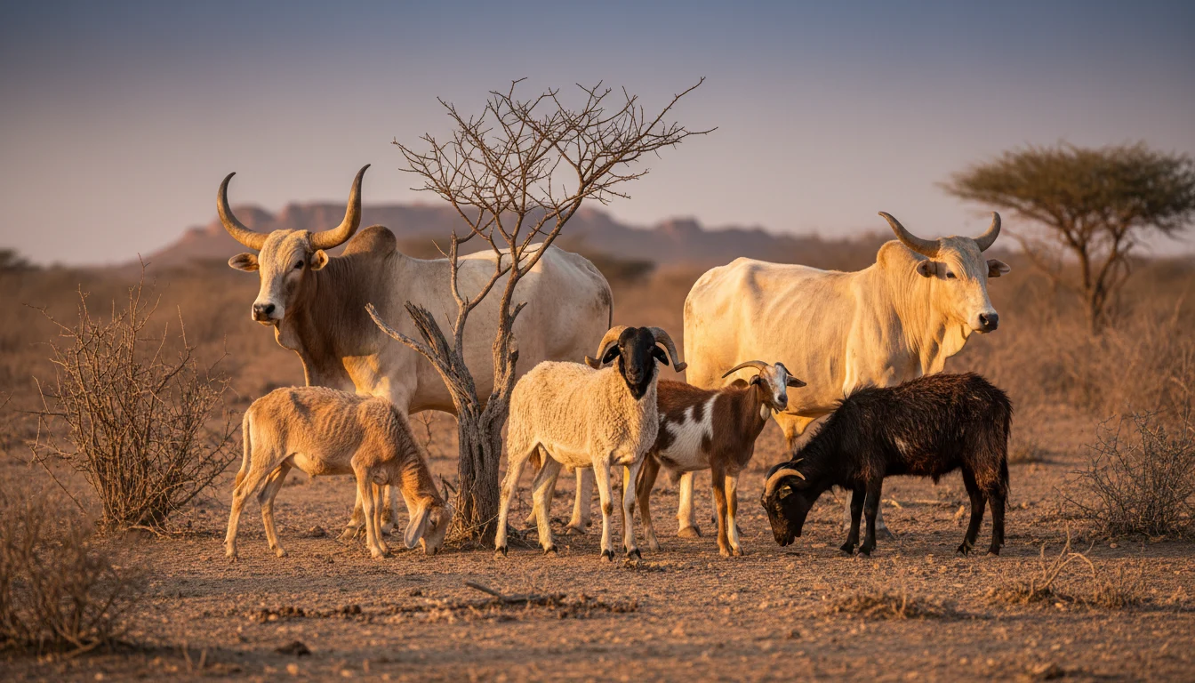 Somali livestock export - Blackhead Somali, Punt, Airan goats and sheep adapted to arid climate